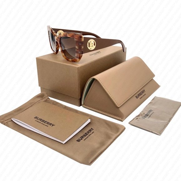 Burberry Accessories - New Burberry Daisy BE4344 394013 51mm Spotted Brown Sunglasses